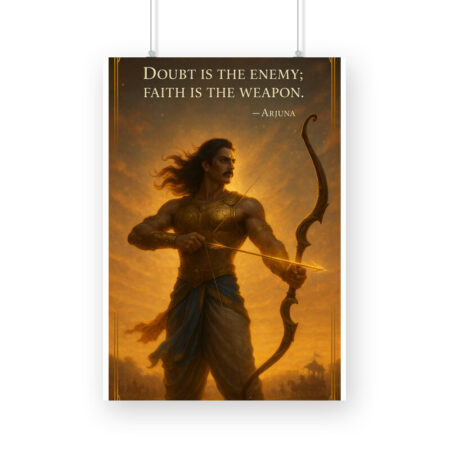 Arjuna Motivational Quote Poster