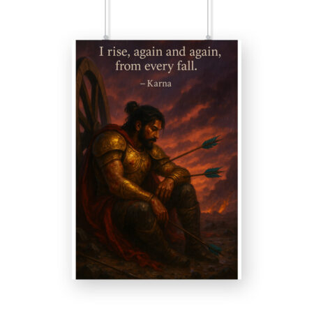 Karna Motivational Quote Poster