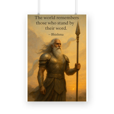 Bhishma Motivational Quote Poster for Home Decor | Wisdom Wall Art with Inspirational Message
