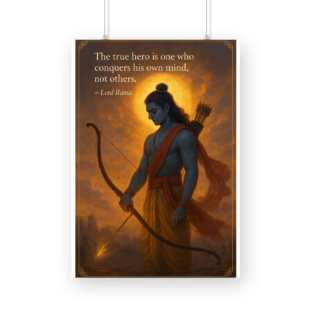 Lord Rama Motivational Quote Poster