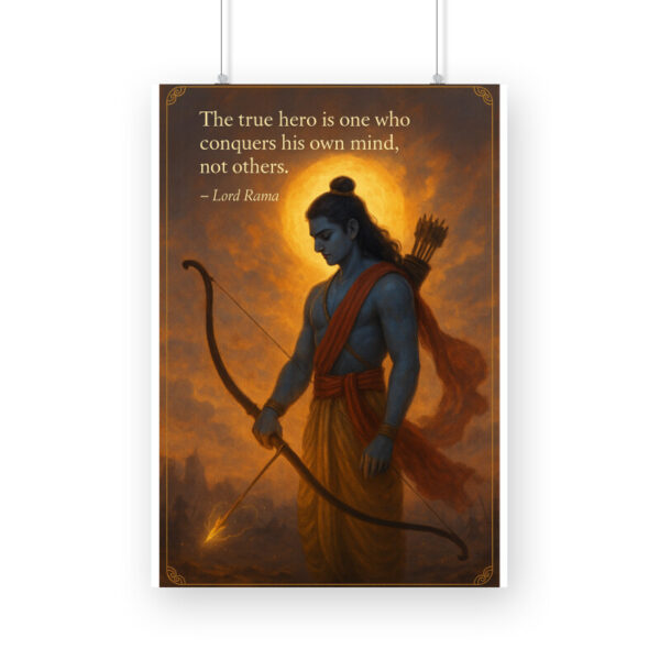 Lord Rama Motivational Quote Poster